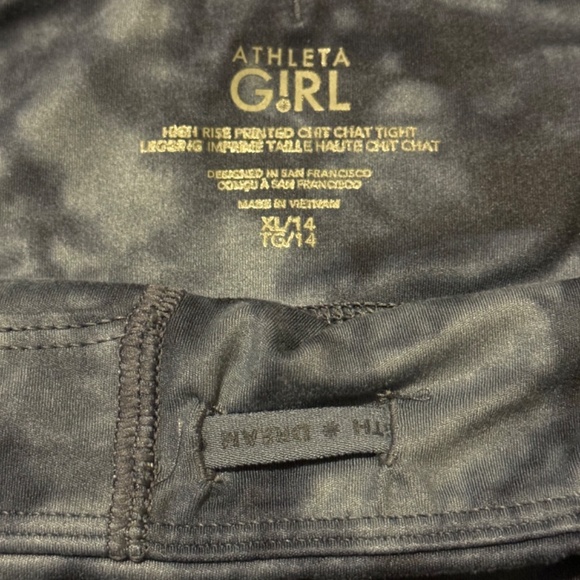 Athleta | Powervita Tie Dye Girl Capri Leggings | Size XL (14) - Picture 3 of 9